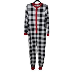 Tipsyelves Women's Plaid Jumpsuit Small Christmas Crew‎